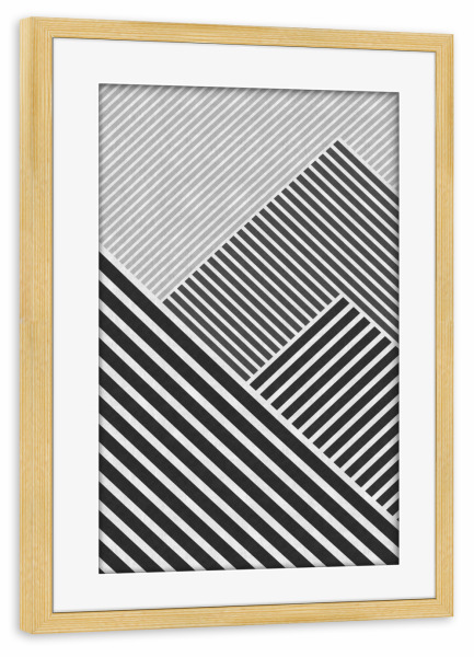 Poster mit Rahmen kiefer "Line geometry A" artboxONE - Abstrakt,Geometrie