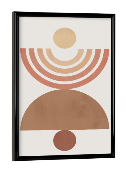 Poster mit schwarzem Rahmen "Watercolor circles E" artboxONE - Abstrakt