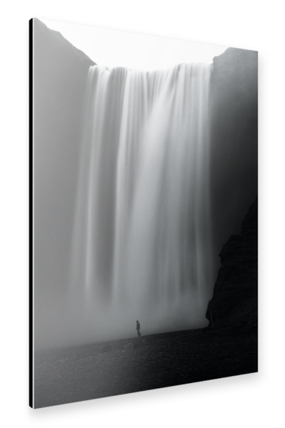 Alu-Dibond "Wassermassen des Skogafoss" 30x20 cm artboxONE