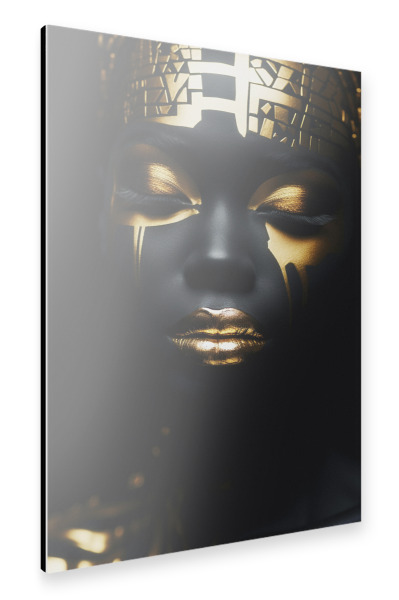 Alu-Dibond "Golden face" 30x20 cm artboxONE