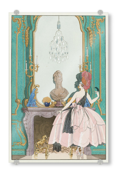 Acrylglasbild "George Barbier - Mademoiselle" artboxONE - Menschen,Fashion,Für Mama