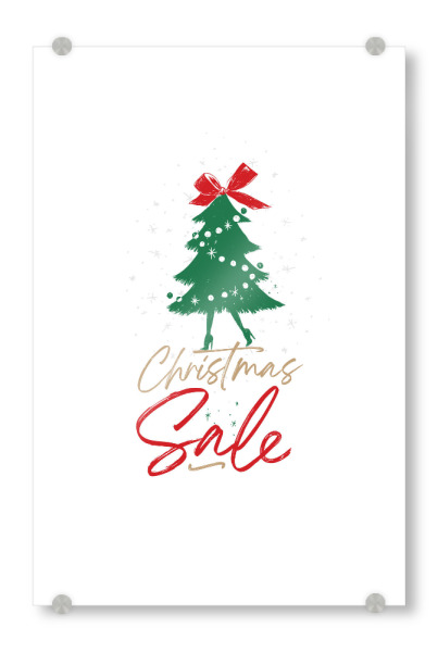 Acrylglasbild "Weihnachtsbaumspielzeug" artboxONE - Typografie,Fashion,Weihnachten