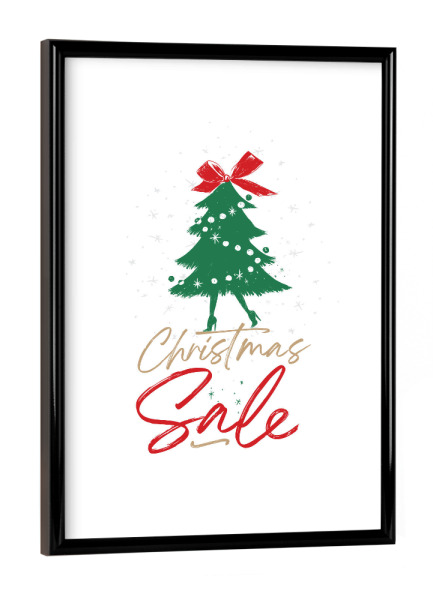 Poster mit schwarzem Rahmen "Weihnachtsbaumspielzeug" artboxONE - Typografie,Fashion,Weihnachten