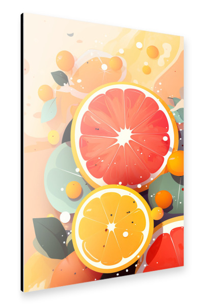 Alu-Dibond "Lemons oranges art" 30x20 cm artboxONE