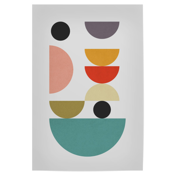 Poster "Harmony of circles E" artboxONE - Geometrie - Abstrakt,Expressionistisch,Linien,Modern,Aquarell,Acryl,Kreise,Texturen,Malerei,Collage