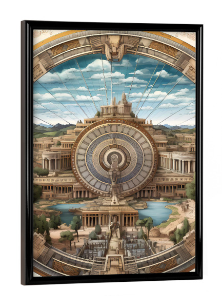 Poster mit schwarzem Rahmen "Zivilisationen - Ephesus" artboxONE - Städte,Abstrakt,Architektur