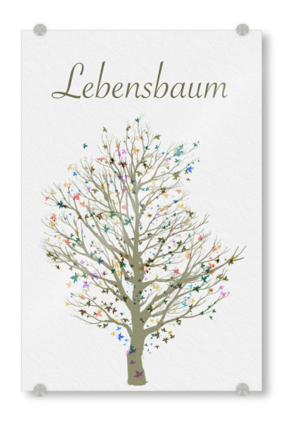 Acrylglasbild "Lebensbaum" artboxONE - Typografie,Natur,Liebe