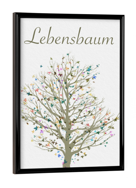Poster mit schwarzem Rahmen "Lebensbaum" artboxONE - Typografie,Natur,Liebe