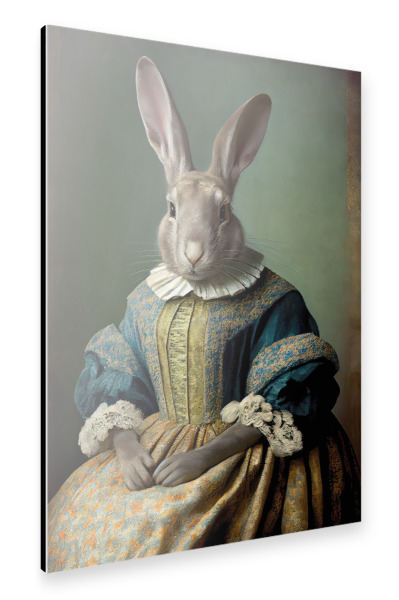 Alu-Dibond "Mrs Bunny" 30x20 cm artboxONE