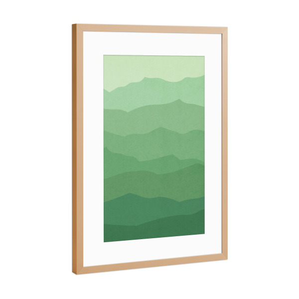 Poster mit Rahmen Kupfer "Watercolor landscape C" artboxONE - Natur,Abstrakt