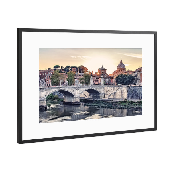 Poster mit Rahmen Schwarz (Metallic) "La Città Eterna" artboxONE - Städte,Reise,Architektur,Reise / Länder,Städte / Rom