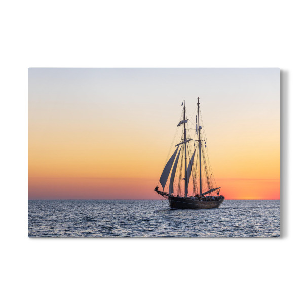 Galerie-Print "Sonnenuntergang, Windjammer, Meer" 30x20 cm artboxONE