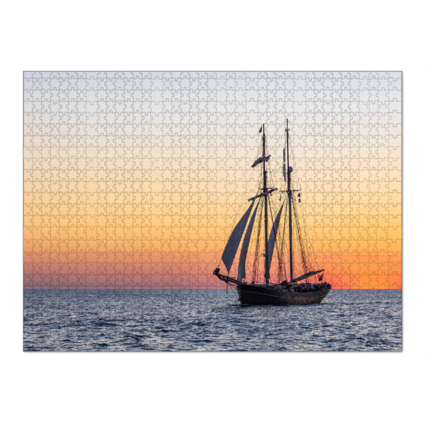 Puzzle Ravensburger "Sonnenuntergang, Windjammer, Meer" artboxONE - Natur,Reise,Reise / Strand und Meer