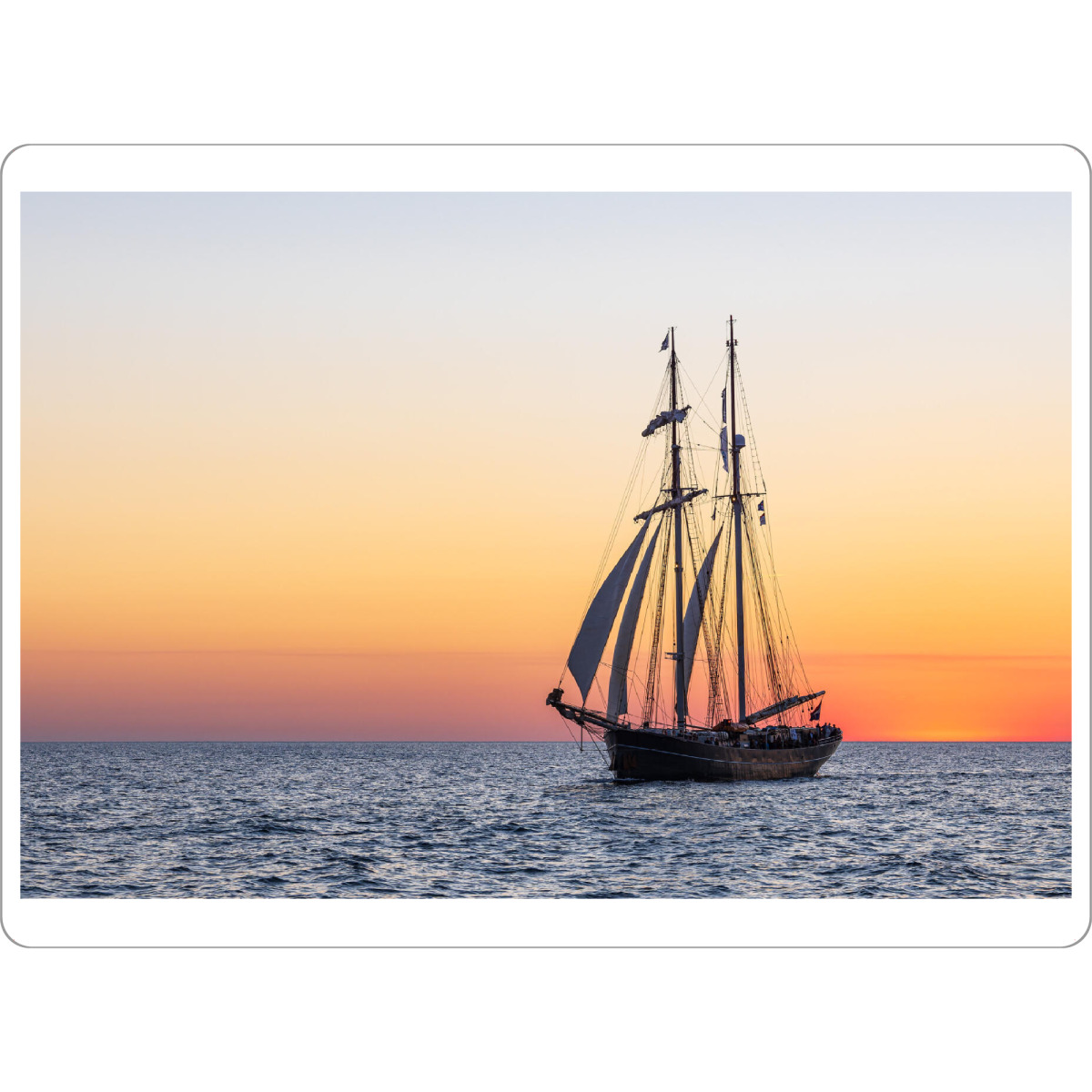 Tischset "Sonnenuntergang, Windjammer, Meer" artboxONE - Natur,Reise,Reise / Strand und Meer