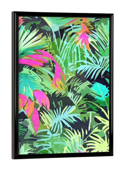 Poster mit schwarzem Rahmen "Tropical Jungle Botanical Nature" artboxONE - Natur