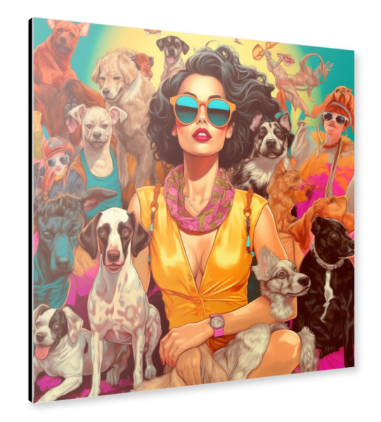 Alu-Dibond "MEINE HAUSTIERE UND ICH" 30x30 cm artboxONE