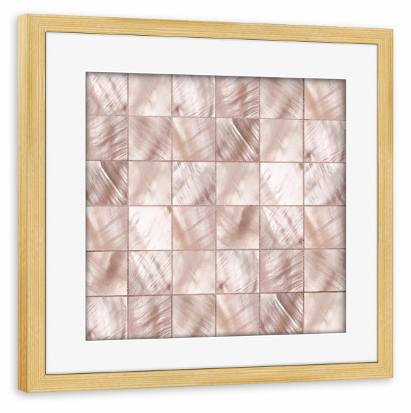 Poster mit Rahmen kiefer "Pfirsiche in der Natur C" artboxONE - Abstrakt,Geometrie,Liebe - Muster,Fliesen,Dekorativ