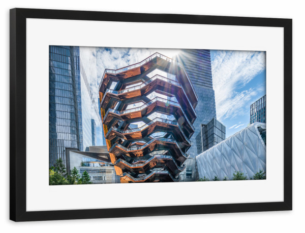 Poster mit Rahmen schwarz "Hudson yards NYC" artboxONE - Städte / New York,Architektur,Reise / Länder