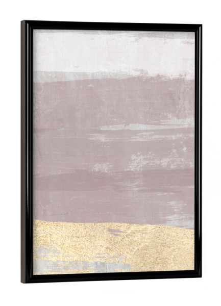 Poster mit schwarzem Rahmen "Rosa und graues abstraktes L" artboxONE - Abstrakt - Grau,Rosa,Gold,Dekor,Deko,Heimdekoration,Abstrakt