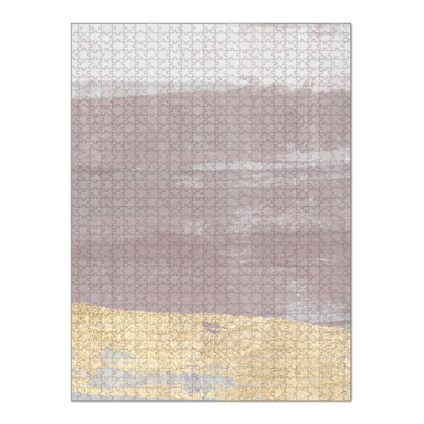 Puzzle Ravensburger "Rosa und graues abstraktes L" artboxONE - Abstrakt - Grau,Rosa,Gold,Dekor,Deko,Heimdekoration,Abstrakt - Bild grau