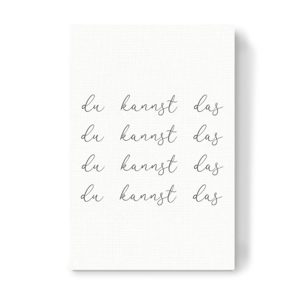 Leinwandbild "Dukannstdas" artboxONE - Typografie,Schwarzweiß,Liebe,Buchstaben / D,Buchstaben / P