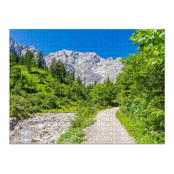 Puzzle Ravensburger "Gebirge, Bäume, Weg, Bach" artboxONE - Natur,Reise,Reise / Länder
