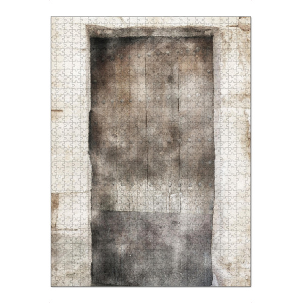 Puzzle Ravensburger "Aquarell Tür G" artboxONE - Architektur - Tür,Eingang,Haus,Zuhause,Aquarell,Architektur - Bild tür