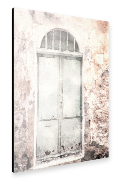 Alu-Dibond "Aquarell Tür F" 30x20 cm artboxONE