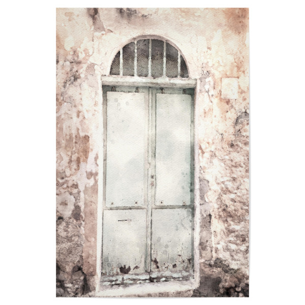 Poster 30x20 cm "Aquarell Tür F" artboxONE - Architektur - Aquarell,Tür,Häuser,Häuser,Architektur