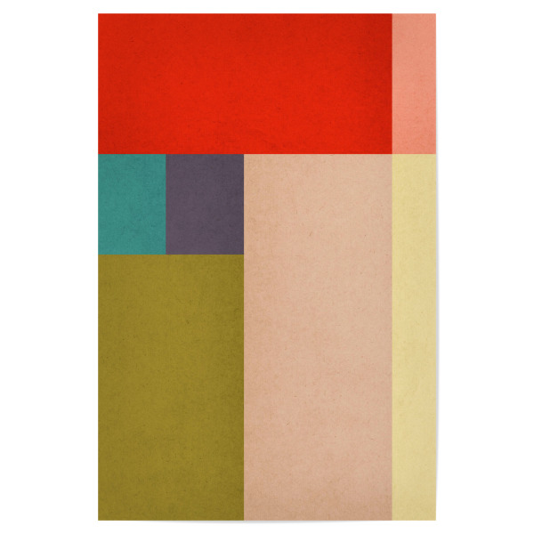 Poster "Colorful geometric composition E" artboxONE - Abstrakt,Geometrie - Abstrakt,Geometrie,Formen,Aqarell,Bunt