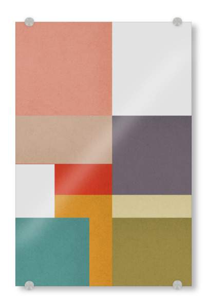 Acrylglasbild "Colorful geometric composition C" artboxONE - Abstrakt,Geometrie