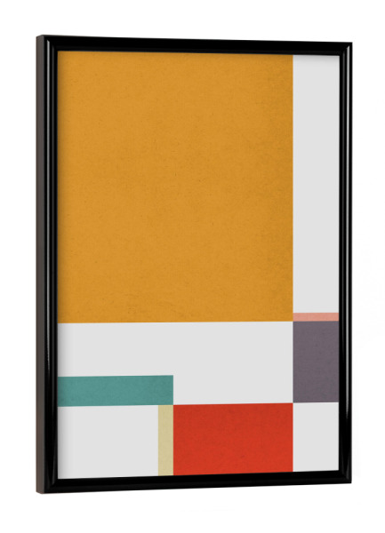 Poster mit schwarzem Rahmen "Colorful geometric composition B" artboxONE - Abstrakt,Geometrie