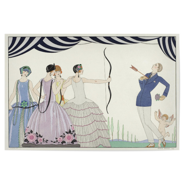 Poster 30x20 cm "George Barbier - Visez au Coeur" artboxONE - Menschen,Liebe,Fashion