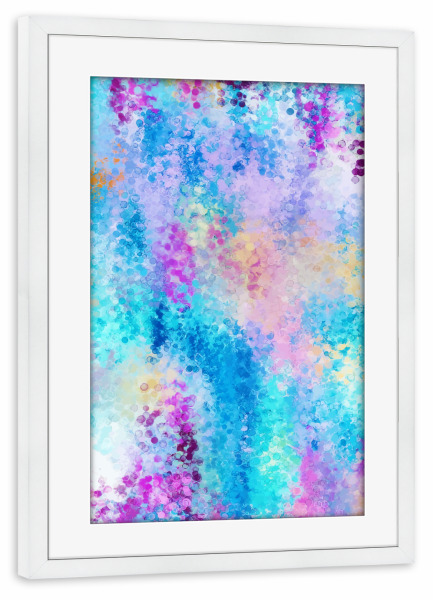 Poster mit Rahmen weiß "Gemischte Gefühle" artboxONE - Abstrakt