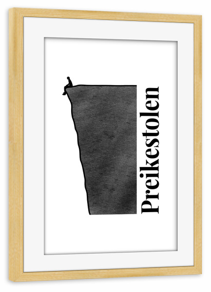 Poster mit Rahmen kiefer "Preikestolen" artboxONE - Städte,Natur,Reise,Reise / Länder