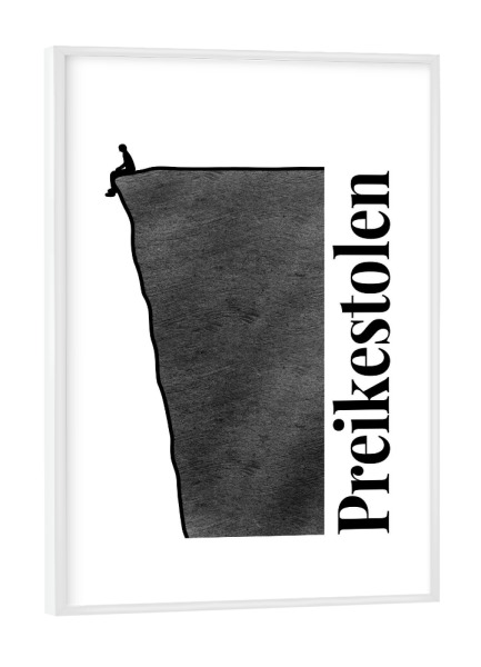 Poster mit weißem Rahmen "Preikestolen" artboxONE - Städte,Natur,Reise,Reise / Länder