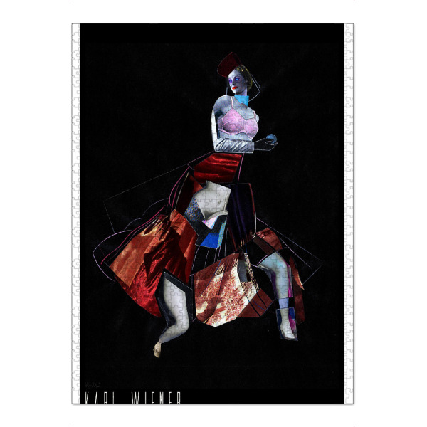 Puzzle Ravensburger "Karl Wiener - Collage Duo" artboxONE - Typografie,Menschen,Fashion