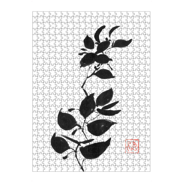 Puzzle Ravensburger "Zweig" artboxONE - Natur,Floral,Abstrakt,Reise / Asien - Sumie,Japan,Zweig,Baum,Floral,Natur,Pflanze,Abstrakt - Bild sumie