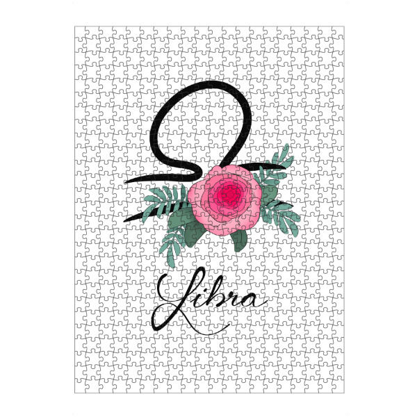 artboxONE Puzzle "Blumentierkreis: Waage" artboxONE - Typografie,Floral,Fashion