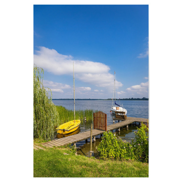 Poster 30x20 cm "Bootssteg und Segelboote" artboxONE - Natur,Reise