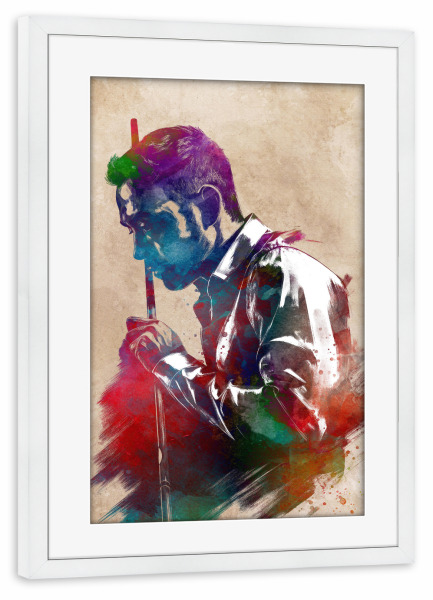 Poster mit Rahmen weiß "Billard Sportart A" artboxONE - Sport,Sport / Motivation - Billard,Billard,Pool,Sport,Illustration,Snooker