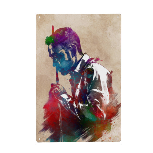 Metall Poster "Billard Sportart A" artboxONE - Sport,Sport / Motivation - Billard,Billard,Pool,Sport,Illustration,Snooker - Blechschild