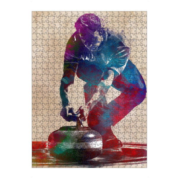 artboxONE Puzzle "Curling-Sportkunst A" artboxONE - Sport - Curling,Sport,Grafik,Illustration - Bild curling