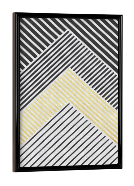 Poster mit schwarzem Rahmen "Line geometry B" artboxONE - Geometrie