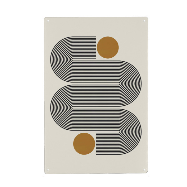 Holzbild "Line geometry C" artboxONE - Abstrakt,Geometrie - Abstract,Traits,Expressionist,Stains,Strokes,Lines,Modern,Watercolor,Oil,Acrylic