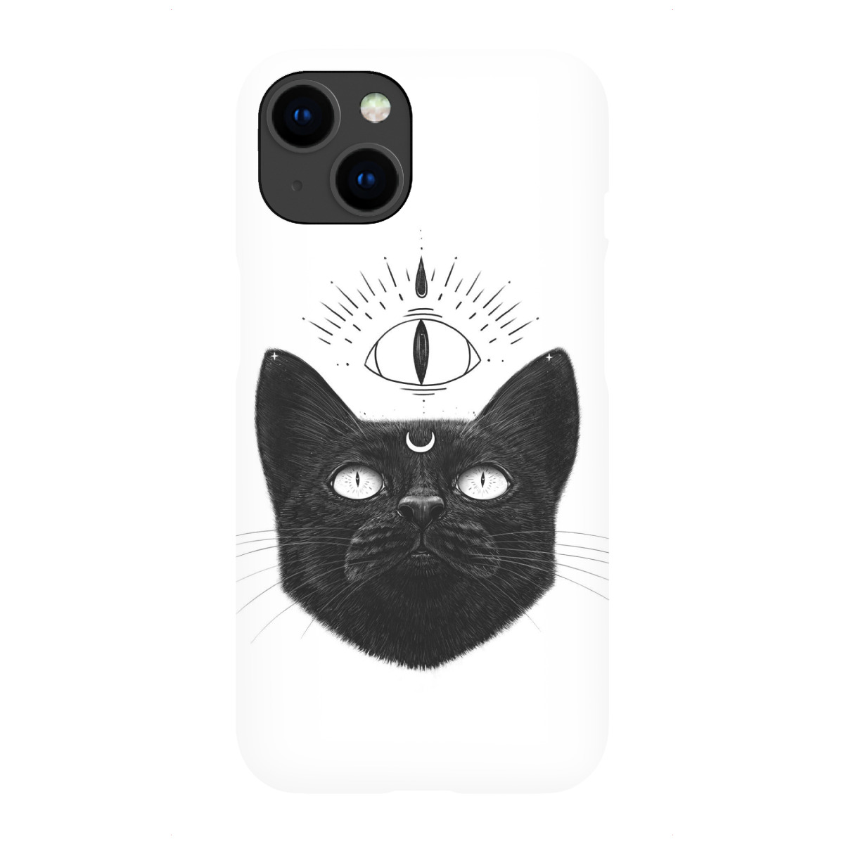 iPhone "Glückliche schwarze Katze" Premium-Case Handyhülle artboxONE