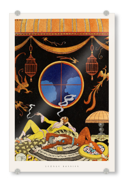 Acrylglasbild "George Barbier - La Paresse" artboxONE - Menschen,Fashion,Festivals