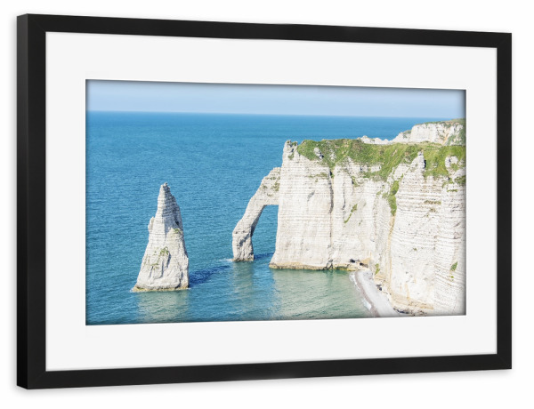 Poster mit Rahmen schwarz "Klippen von Etretat" artboxONE - Natur,Reise,Reise / Strand und Meer,Für Mama,Für Papa
