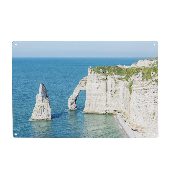 Metall Poster "Klippen von Etretat" artboxONE - Natur,Reise,Reise / Strand und Meer,Für Mama,Für Papa