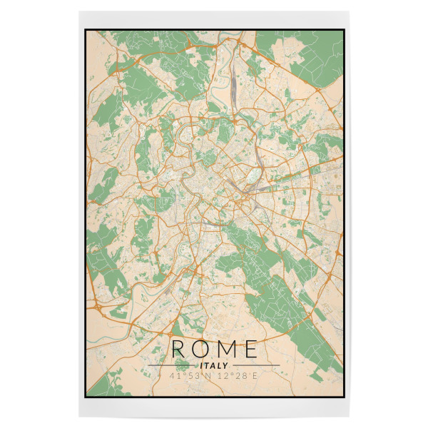 Poster 30x20 cm "Rom-Vintage-Karte" artboxONE - Städte / Rom,Kartografie